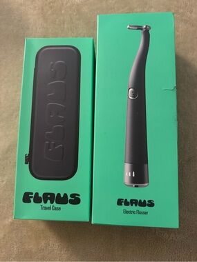 Flaus Electric Flosser and travel case.